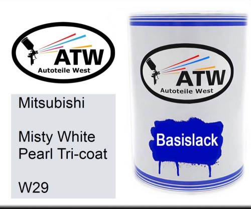 Mitsubishi, Misty White Pearl Tricoat, W29: 500ml Lackdose, von ATW Autoteile West.